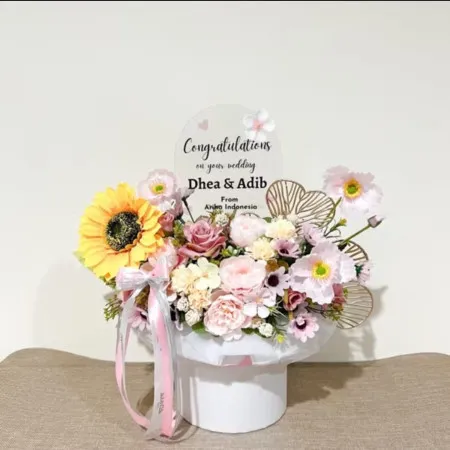 Bloom Box Akrilik Ucapan Wedding Tapin