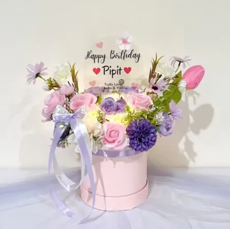 Bloom Box Akrilik Ucapan Ulang Tahun Tapin